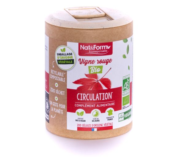Bio-Rote Traube Ecoresponsable Nat&Form - Dose von 200 Kapseln - image 1