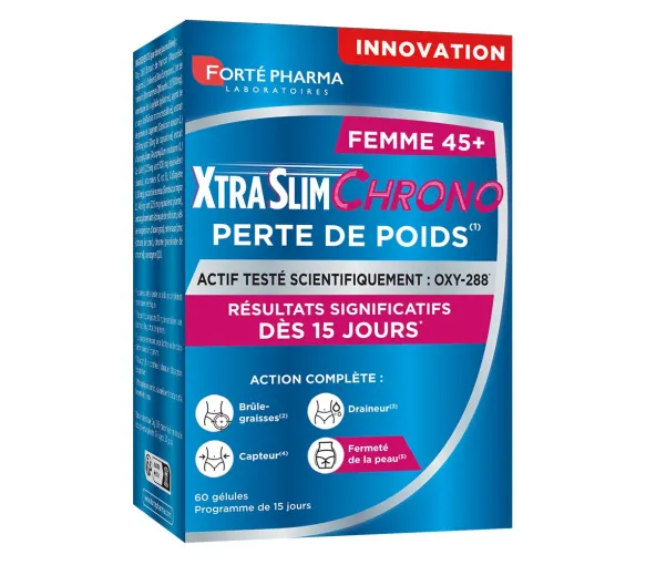 XtraSlim Chrono Gewichtsverlust Frauen 45+ Forté Pharma - Packung mit 60 Kapseln