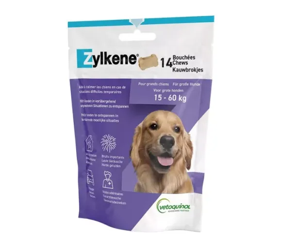 Zylkene Happen für Hunde von 15 bis 60 kg Vetoquinol - Beutel mit 14 Happen