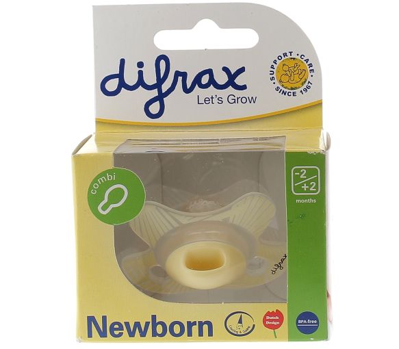 Schnuller Combi mit Ring Newborn -2/+2 Monate Difrax - 1 Schnuller