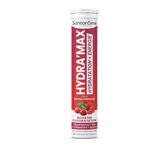 Hydra'max Hydratationslösung Kirsch-Hibiskus Santarome - 20 Brausetabletten - image 1