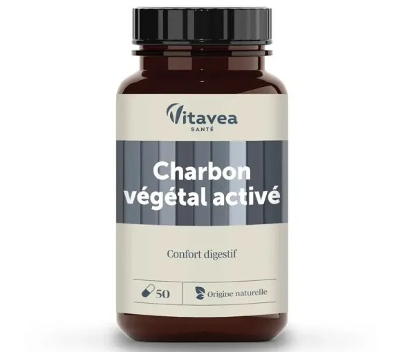 Aktivkohle Vitavea - Dose mit 50 Kapseln