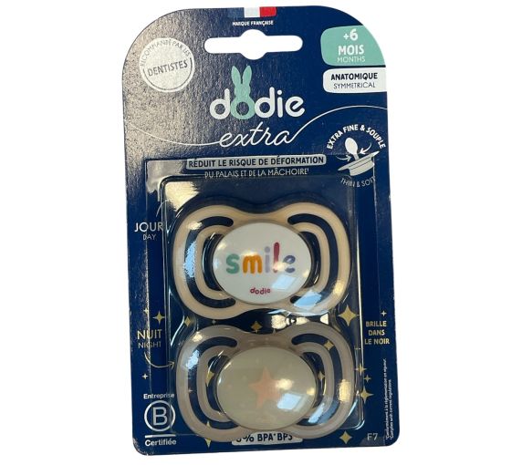 Extra anatomische Schnuller 6 Monate und älter Dodie - 2er Pack Schnuller - image 1