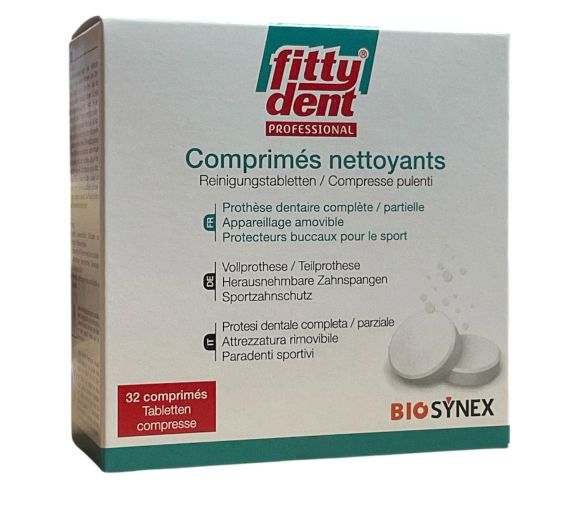 Fittydent Reinigungstabletten Biosynex - Packung mit 32 Tabletten - image 1