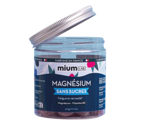 Zuckerfreie Magnesium-Gummis Mium Lab - Dose mit 42 Gummis - image 1