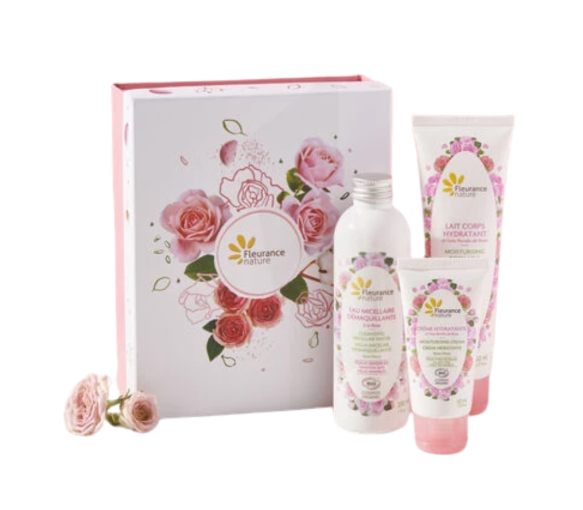 Zartrosen-Set von Fleurance Nature - Set mit 3 Produkten