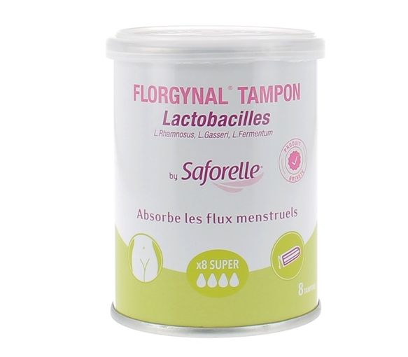 Florgynal probiotischer Tampon ohne Applikator Saforelle - Packung mit 8 Tampons - image 1