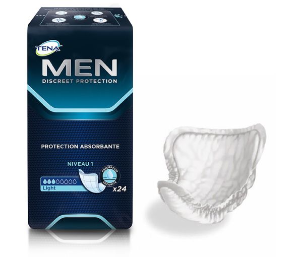 Tena Men Active Fit Light Stufe 1 - Packung mit 24 Schutzvorrichtungen in Größe 46-56