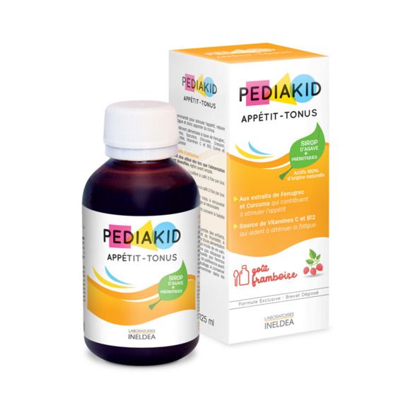 Pediakid Appetit - Tonus Geschmack Himbeere - Flasche mit 125 ml