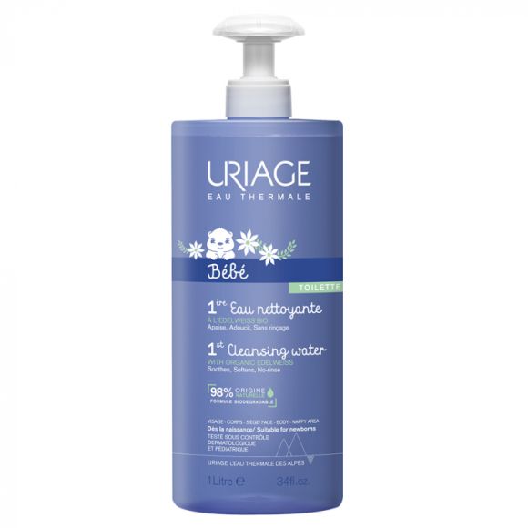 1. Reinigendes Wasser für Babys Uriage - Flasche mit 1L