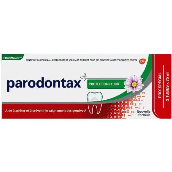 Parodontax Fluor-Gel-Zahnpasta - 2er-Pack mit 75 ml Tuben