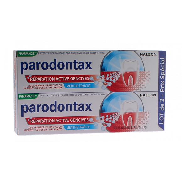 Zahnpasta zur aktiven Reparatur des Zahnfleisches Parodontax - 2er-Pack mit 75 ml Tuben
