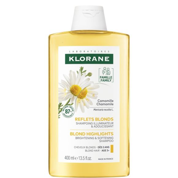 Klorane Kamille aufhellendes und erhellendes Shampoo - 400 ml Flasche