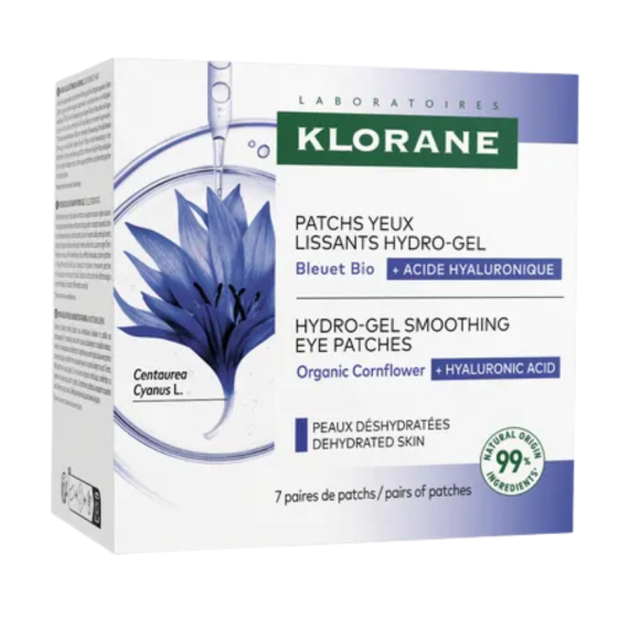 Bio-Borretsch-Hydrogel-Augenpads Klorane - Box mit 7 Paar Pads