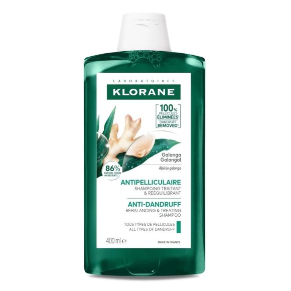 Klorane Anti-Schuppen-Shampoo zur Behandlung und Wiederherstellung - Flasche mit 400ml