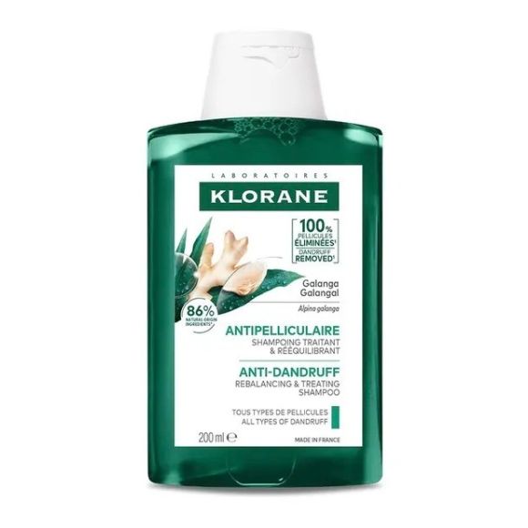 Klorane Anti-Schuppen-Shampoo zur Behandlung und Wiederherstellung - Flasche mit 200 ml