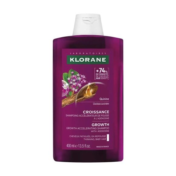 Quinine Wachstum Shampoo Wachstumsbeschleuniger Klorane - Flasche 400ml
