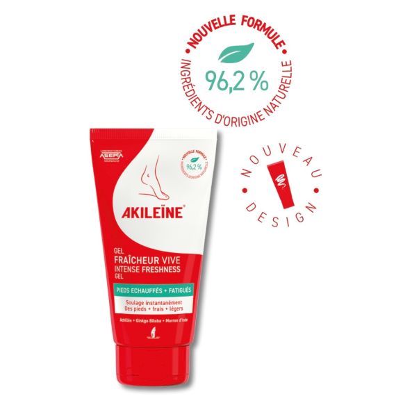 Frischegel für heiße und müde Füße Akileïne - Tube mit 75 ml