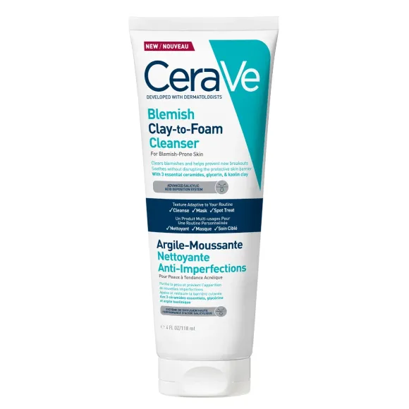 Reinigende Schaumtonerde gegen Unreinheiten CeraVe - Tube mit 118ml