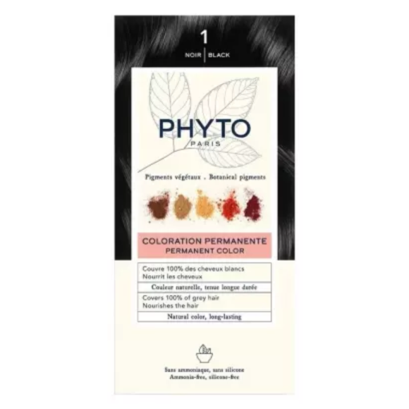 Permanente Haarfärbung mit Pflanzenpigmenten Phyto - 4 Produkte