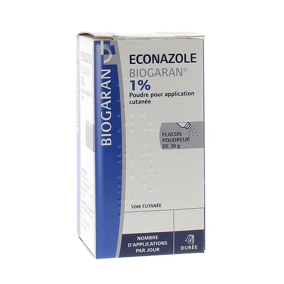 Econazol 1% Biogaran - Flasche mit 30g Pulver
