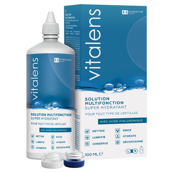 Vitalens multifunktionale Lösung für Kontaktlinsen - Flasche mit 100 ml