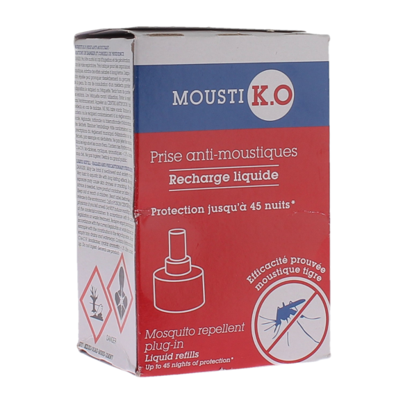 Mousti K.O. Flüssig-Nachfüllung für Mückenstecker Grüne Marke - eine Nachfüllung von 33 ml