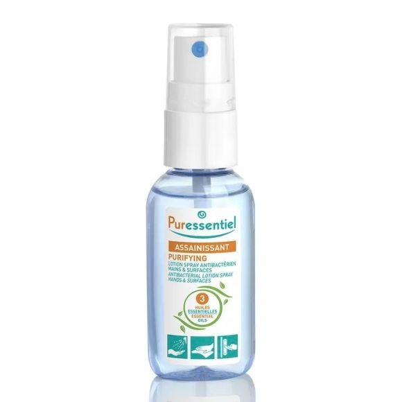 Desinfektionsmittel Spray antibakteriell für Hände und Oberflächen Puressentiel - Spray von 25 ml