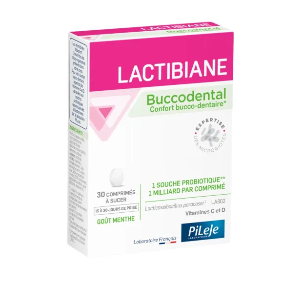 Lactibiane Buccodental Pileje - Packung mit 30 Tabletten