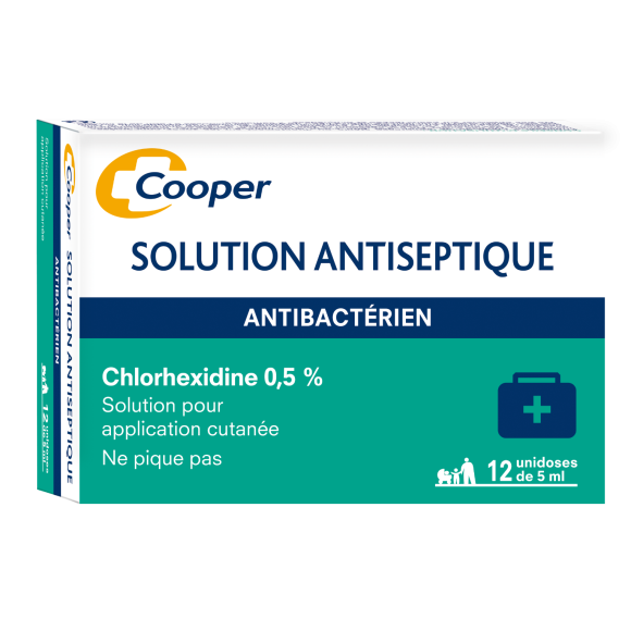 Chlorhexidin 0,5% antiseptische Lösung Cooper - 12 Einzeldosen à 5 ml
