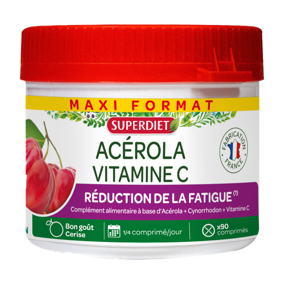Maxi-Topf Acerola Vitamin C Super Diet - 90 zerlegbare Kaudabletten