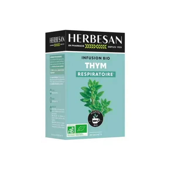 Thym-Atmungsinfusion bio Herbesan - Box mit 20 Beuteln