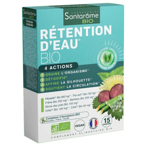 Wasserretention bio Santarome - Packung mit 15 Tabletten