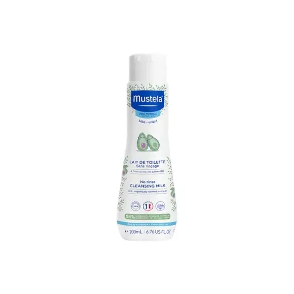 Mustela Reinigungswasser ohne Abspülen für normale Haut von Babys und Kindern - Flasche mit 200 ml