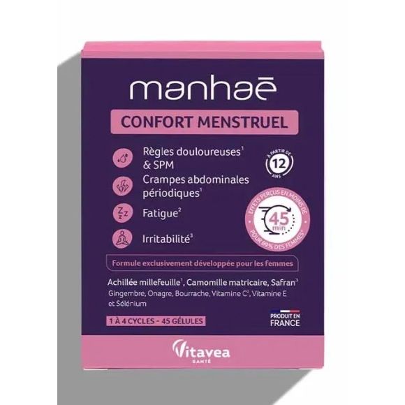 Manhaé Menstruationskomfort Vitavea - Packung mit 45 Kapseln