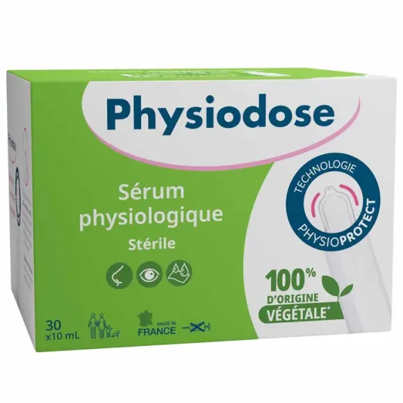 Physiodose Physiologische Kochsalzlösung Gilbert - Packung mit 30 Einzeldosen à 10 ml