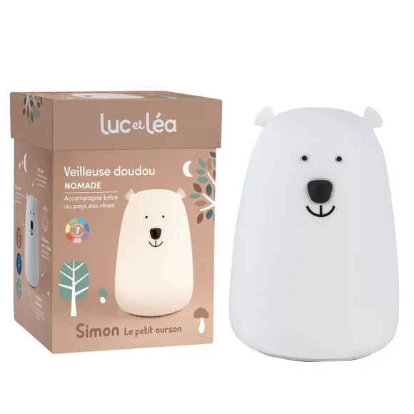 Nachtlicht Kuscheltier Simon der kleine Bär Luc und Léa - ein Nachtlicht