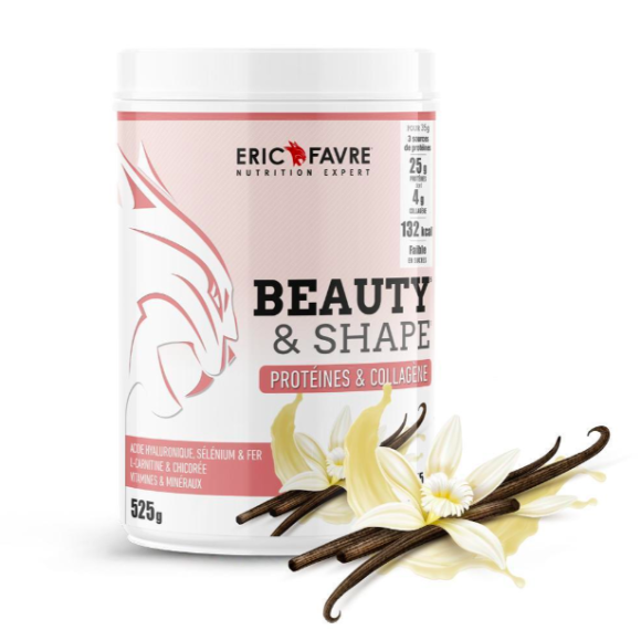 Beauty&shape Proteine und Kollagen Vanillegeschmack Eric Favre - 525g Dose