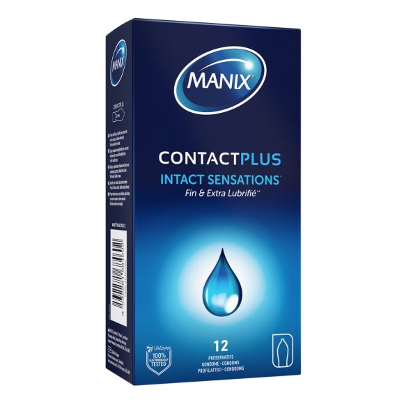 Dünne KontaktPlus Manix Kondome - Schachtel mit 12 Kondomen