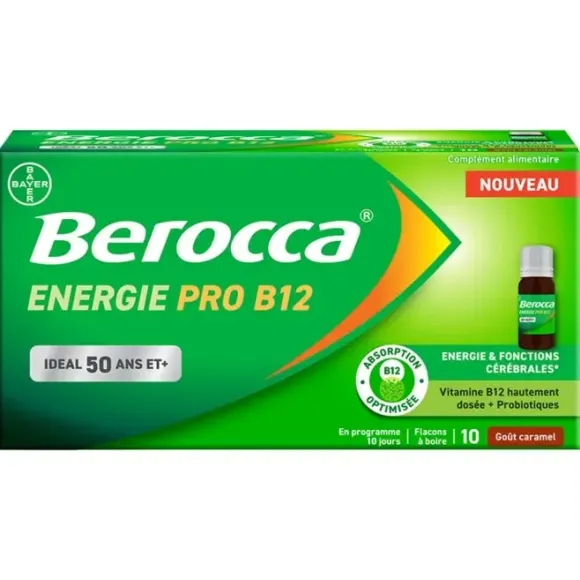 Berocca Energie Pro B12 Bayer - Packung mit 10 Fläschchen