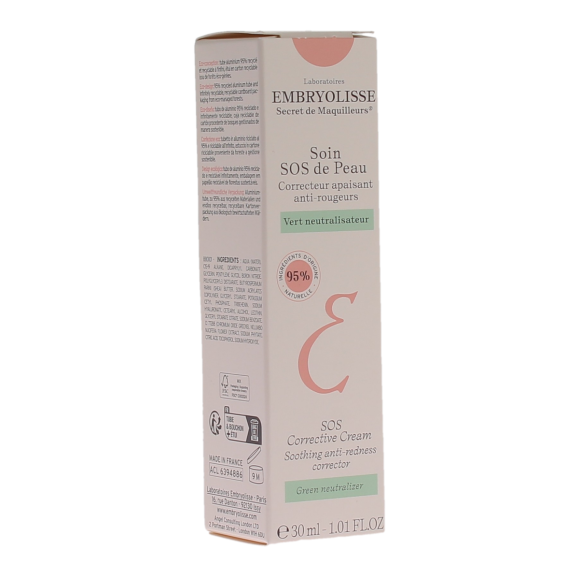 Sos-Hautpflege beruhigende Korrektur gegen Rötungen Embryolisse - 30ml Tube