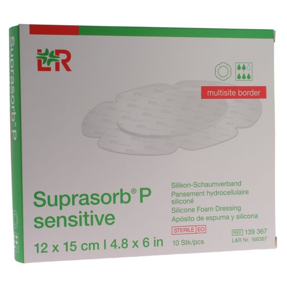 Suprasorb P sensitive multisite Lohmann & Rauscher - 10 Einheiten von 12x15 cm