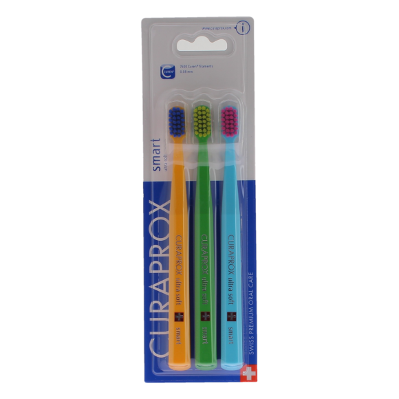Curaprox cs smart ultra soft Zahnbürste - 3er-Pack Zahnbürsten