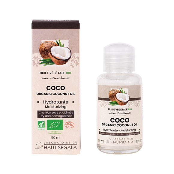 Bio-Kokosöl Feuchtigkeitsspendend Laboratoire Haut-Ségala - Flasche 50 ml