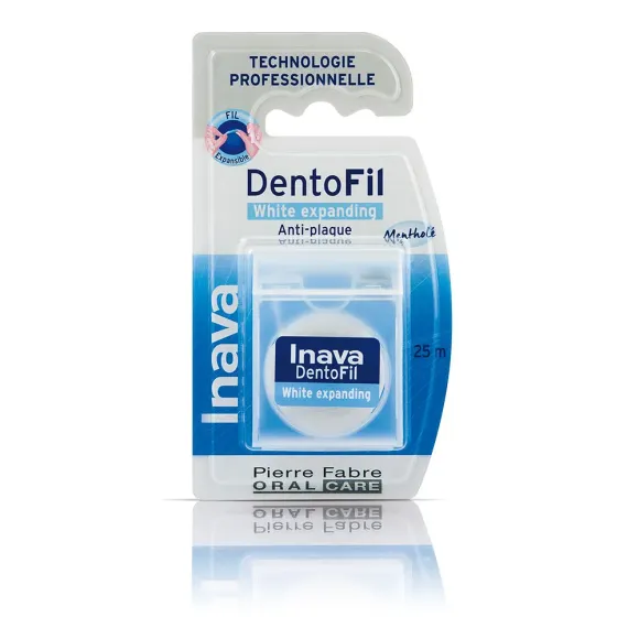 DentoFil Zahnseide weiße expandierende anti-plaque Minze Inava - Faden von 25m