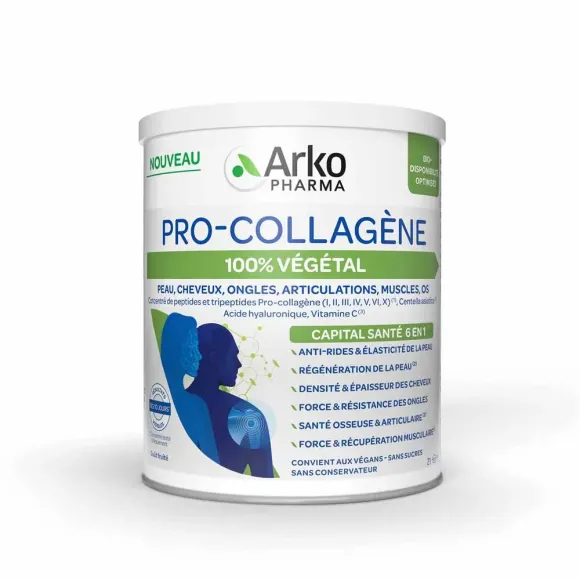 Pro-Collagen 100% pflanzlich Gesundheitskapital 6in1 Arkopharma - Dose mit 231g