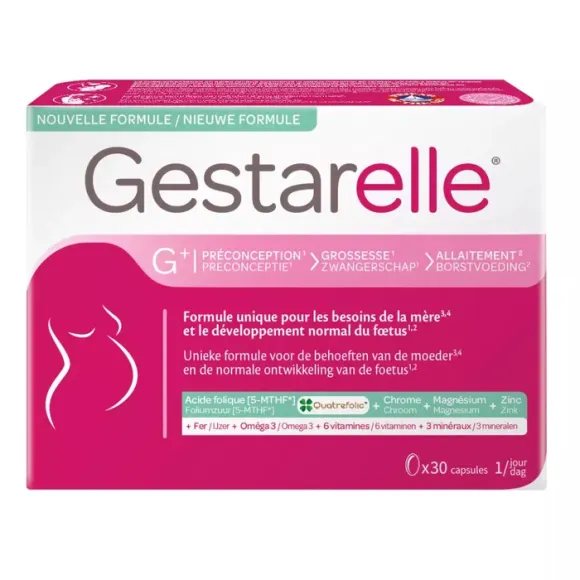 Gestarelle G+ Präkonzeption, Schwangerschaft & Stillzeit - Packung mit 30 Kapseln