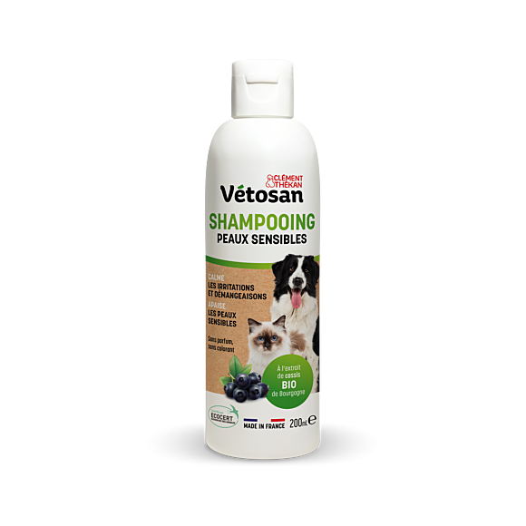 Vétosan ShampooIng empfindliche Haut Clément Thékan - Flasche mit 200 ml