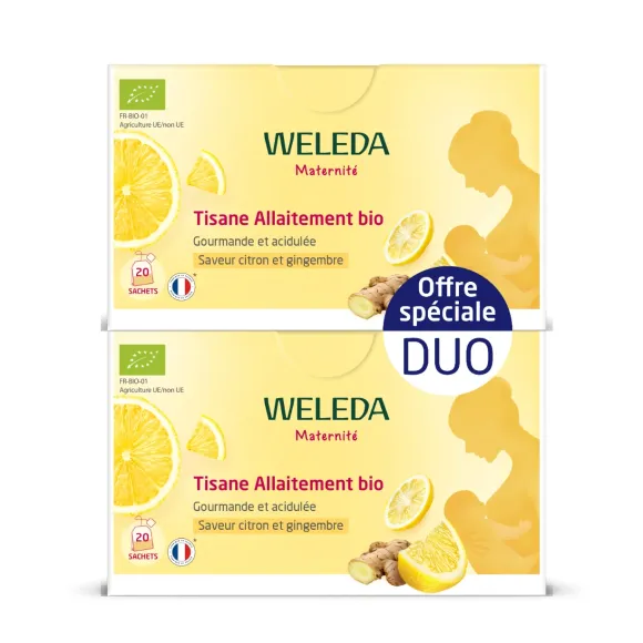 Bio-Stilltee für Stillende mit Zitronen- und Ingwergeschmack von Weleda - 2er-Pack mit 20 Beuteln