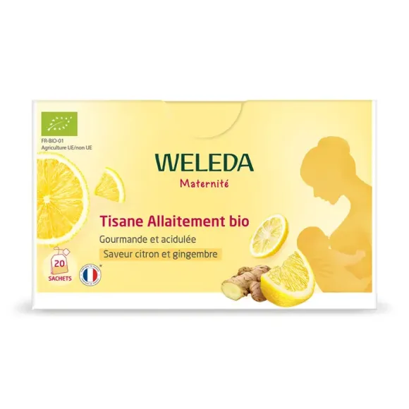 Bio-Stilltee für die Stillzeit mit Zitronen- und Ingwergeschmack von Weleda - 20 Beutel pro Packung